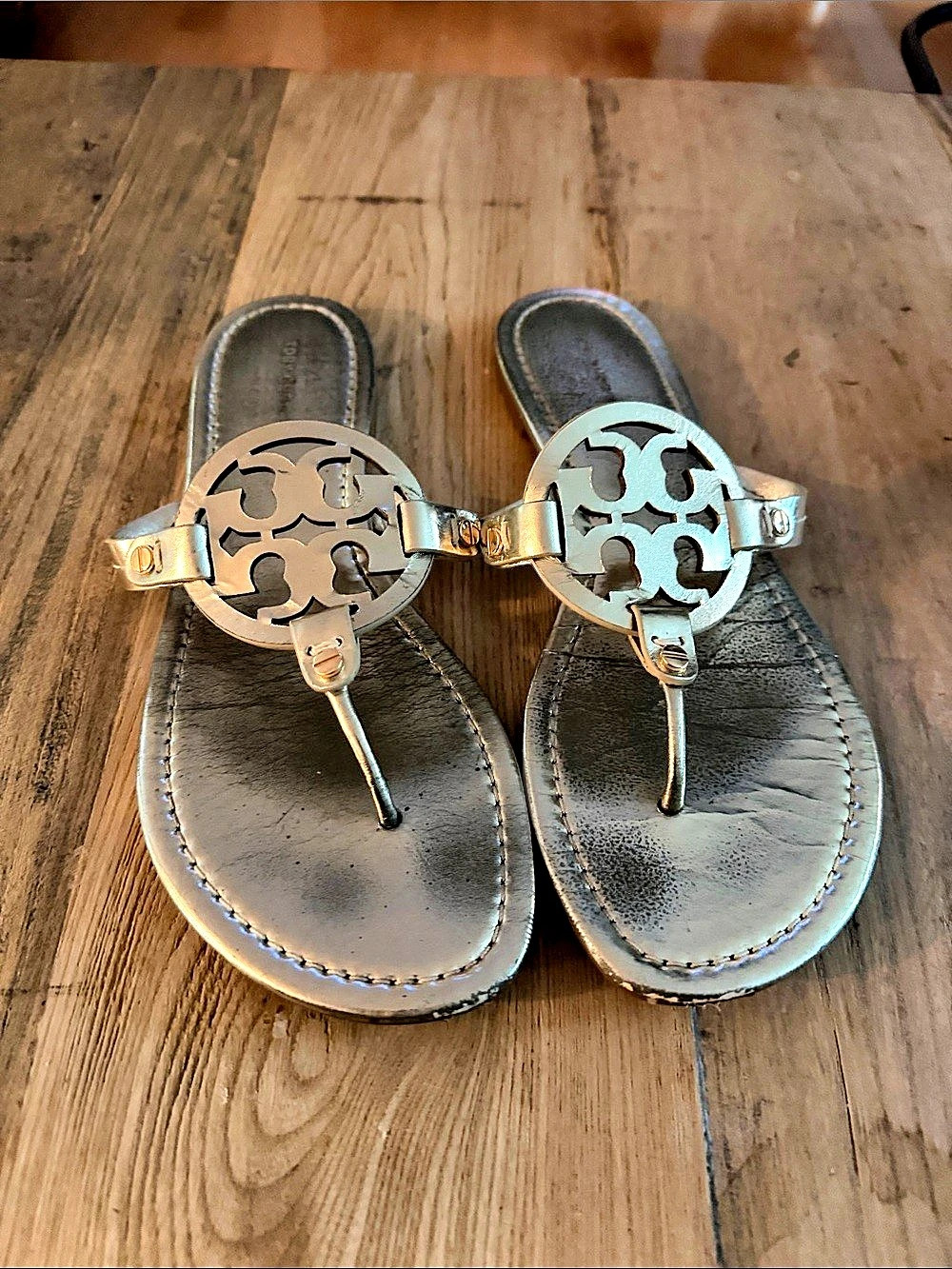 Tory Burch Miller Metallic Sandal in Gold 9.5